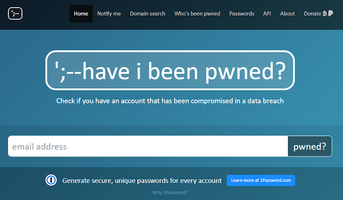 HAVEIBEENPWNED : Verifica si tus datos en la red han sido comprometidos